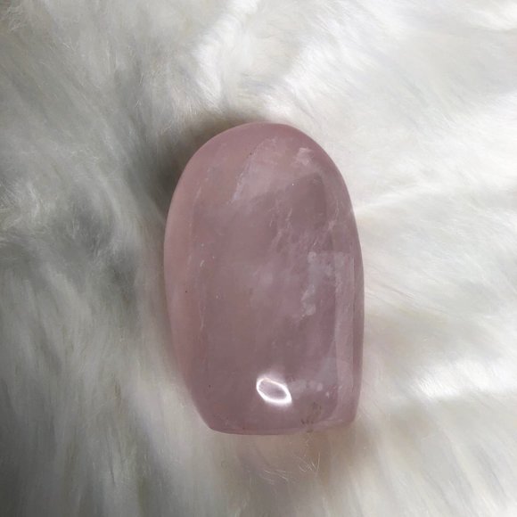 Rose Quartz Freeform Crystal pink gemstone rainbow - Picture 6 of 9